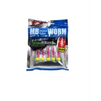 Captain 3521 Mini Worm 4.5cm Jig Headli LRF Silikonu 5li SET Renk:03