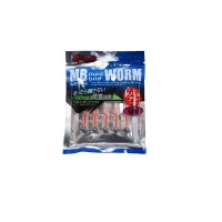 Captain 3521 Mini Worm 4.5cm Jig Headli LRF Silikonu 5li SET Renk:04