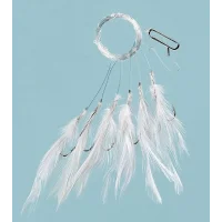 Fladen F1280wt Beyaz Tüylü Simli 6 Köstekli Hazır Takım İğne No:1/0