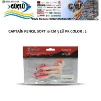 Levrek Turna Silikonu Captaın Pencıl Soft 10 Cm 3 Lü Pk Renk : 2