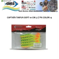 Levrek Turna Silikonu Captaın Taıfun Soft 10 Cm 5 Li Pk Renk :4