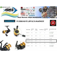 Lrf Makinesi Shimano Fx 2500 Hg Fc Yeni Ürün