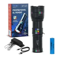 Watton Wt-631 30000 Lümen Lazer Etkili El Feneri