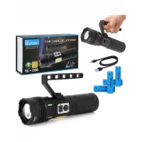 WATTON WT-703 15.000 LÜMEN TG+COB LED ŞARJLI EL FENERİ