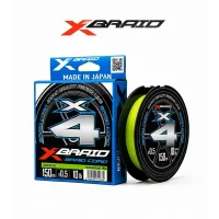 YGK X035 BRAID CORD PE X4 150M 4,5KG 0.117 FLUO GREEN