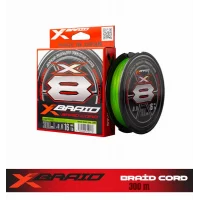 YGK XBRAİD X036 BRAID CORD PE X8 300M 23KG 0.28MM FLUO GREEN