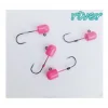 River Hunter Pembe Glowlu Jighead  4’Lü Paket 1Gr