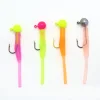 Captain 3521 Mini Worm 4.5cm Jig Headli LRF Silikonu 5li SET Renk:04