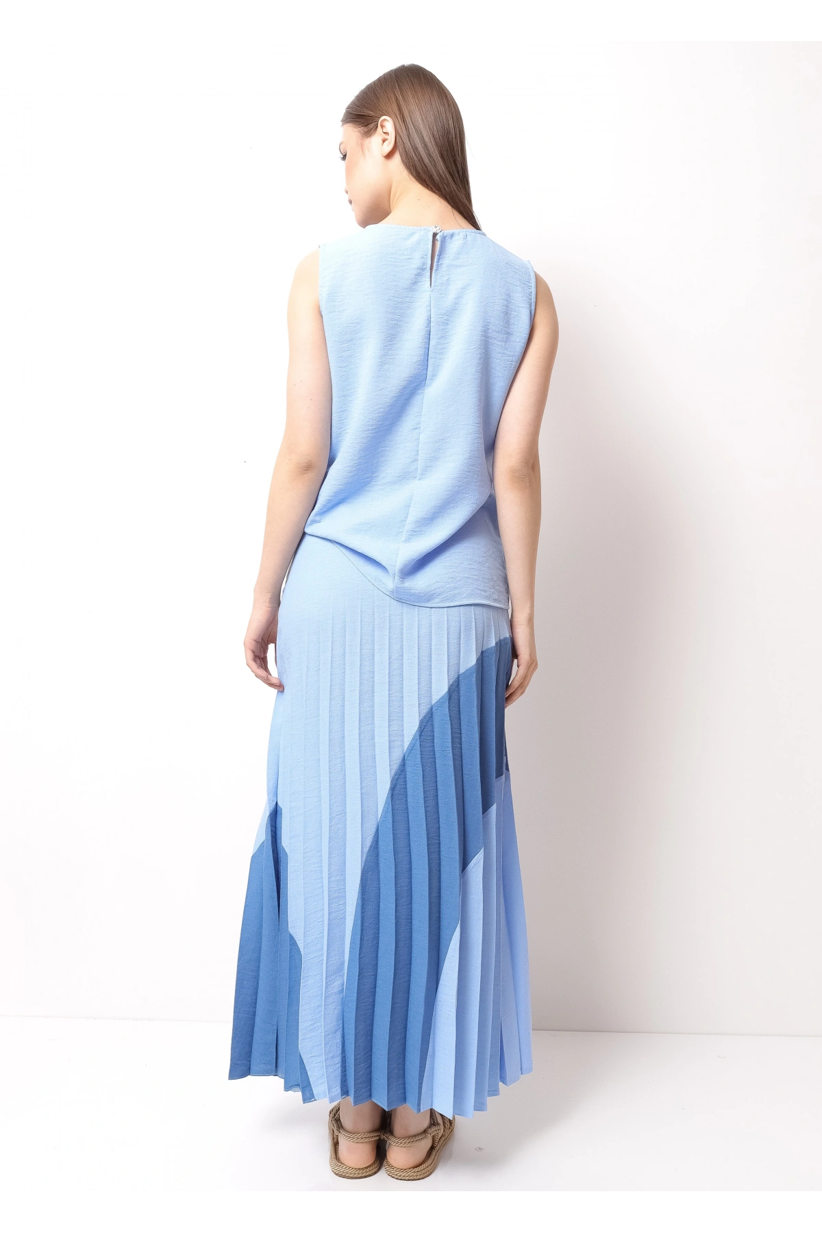 Açık Mavi Kadın Etek Takım
