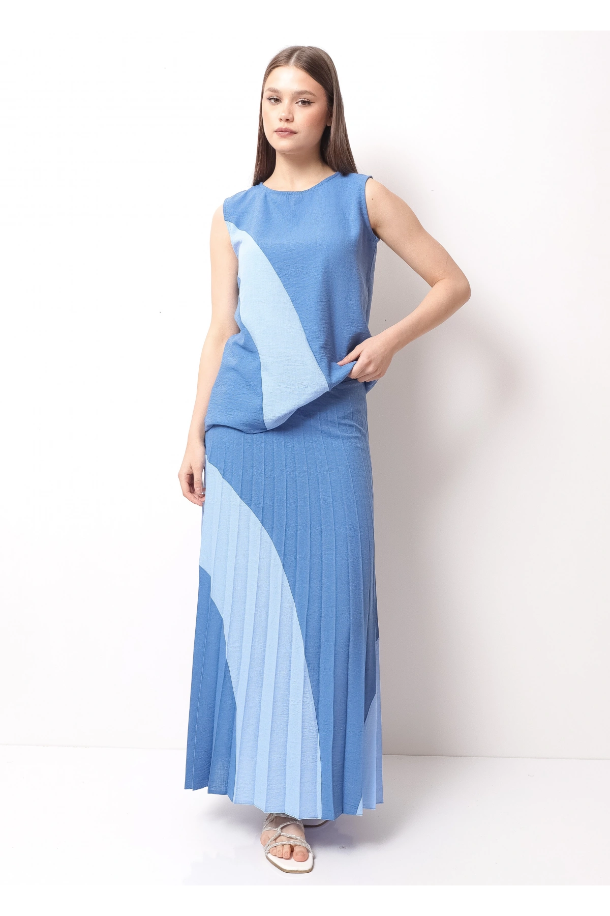 Mavi Kadın Etek Takım