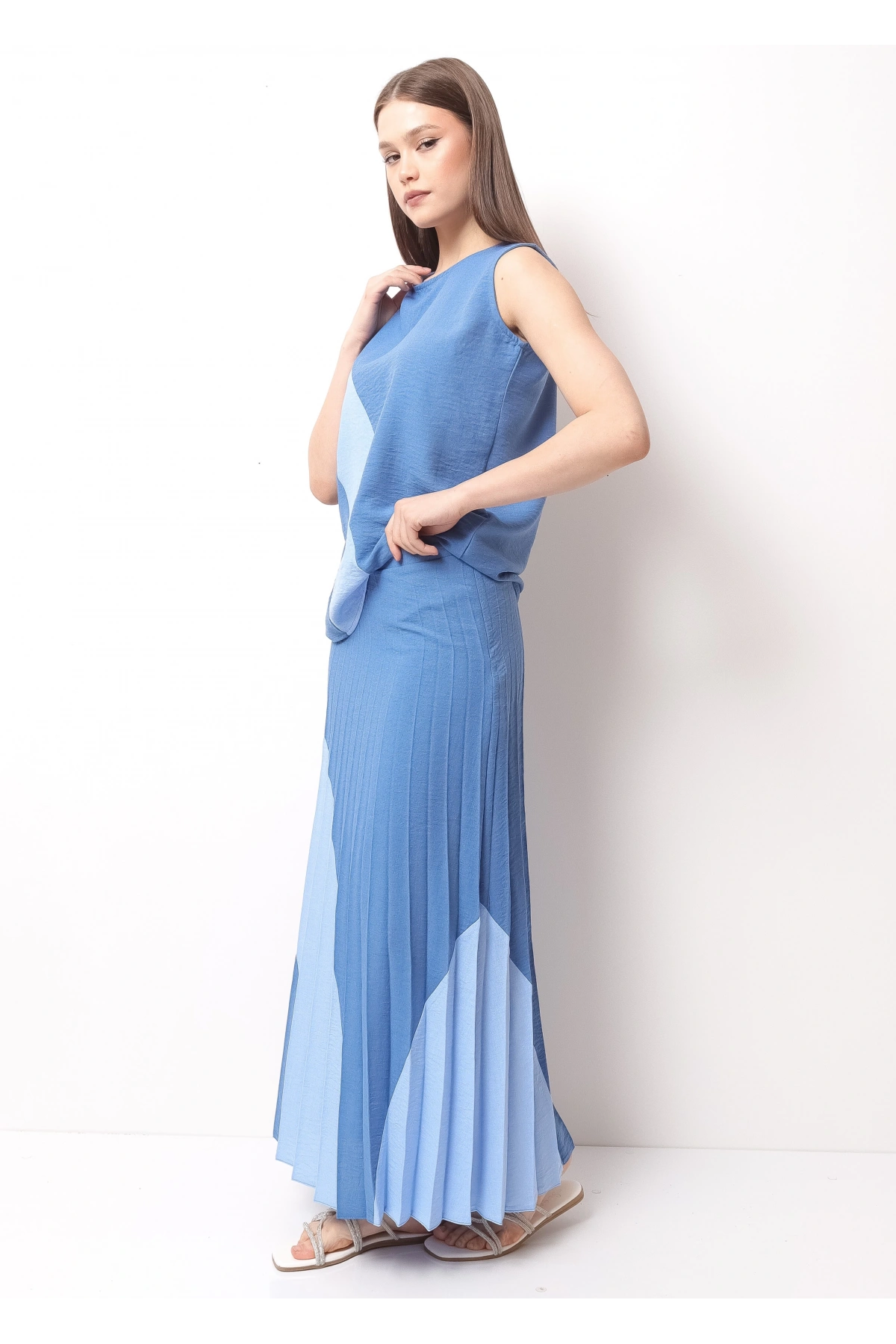 Mavi Kadın Etek Takım