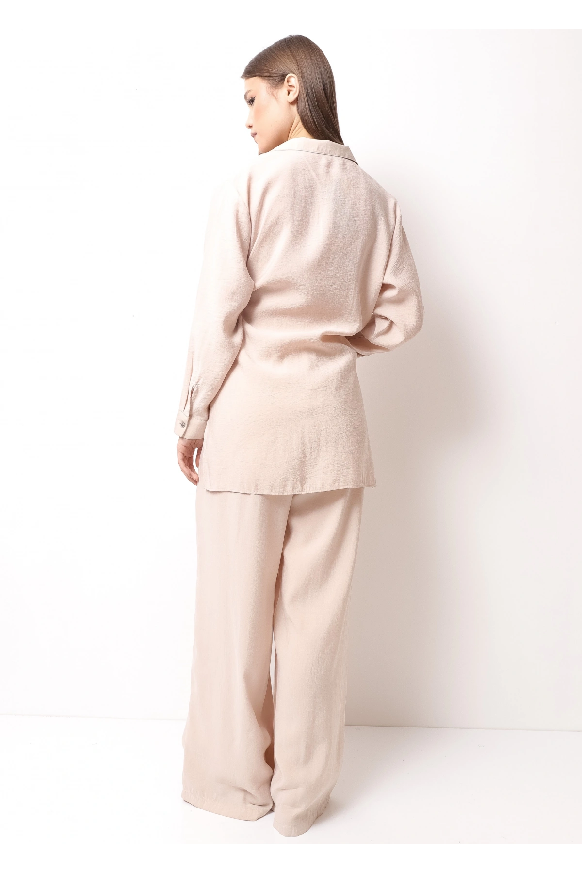 Krem Rengi Kadın Kimono Takım