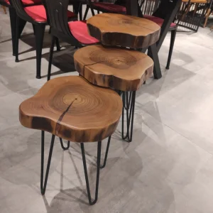 3’lü Doğal Ceviz Sehpa