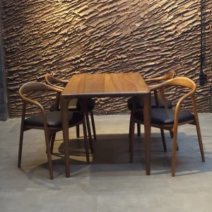 Ceviz Masa ve 4 Adet Oslo Sandalye Takımı