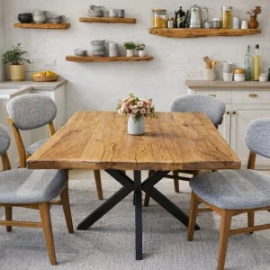 CEVİZ POLO SANDALYE&CEVİZ AHTAPOT DEMİR AYAK MASA