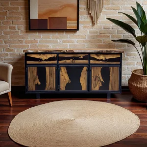 Fluvius Serisi Masif Ceviz Epoksi Konsol