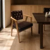 Deri Gömlek Premium Ceviz Kollu Sandalye