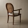 Madalyon Kollu Masif Ceviz Hazeranlı Sandalye