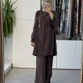 19258 PANTOLONLU TAKIM KAHVE