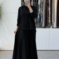 19283 ETEKLİ TAKIM SİYAH