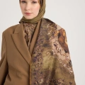 MAİSA GÖKNAR PAMUK İPEK ŞAL ACI KAHVE