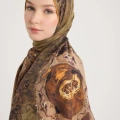 MAİSA GÖKNAR PAMUK İPEK ŞAL ACI KAHVE