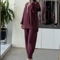 FUAT GÜRSEN Rahat Tunik Pantolon Takım Bordo 4311