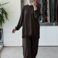 MissWhence 39022 Şalvar Takım Kahve