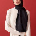 İmannoor Orijinal Dama Desen Siyah Naia Pamuk Şal 70x200