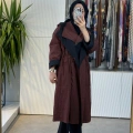 MissWhence 40402Kapüşonlu Tafta Kap Tarçın