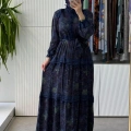 MissWhence 40830 ELBİSE LACİVERT