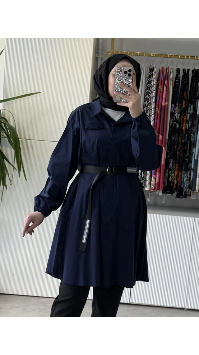 MissWhence 39305 Gömlek Lacivert