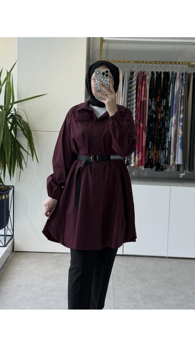 MissWhence 39305 Gömlek Bordo