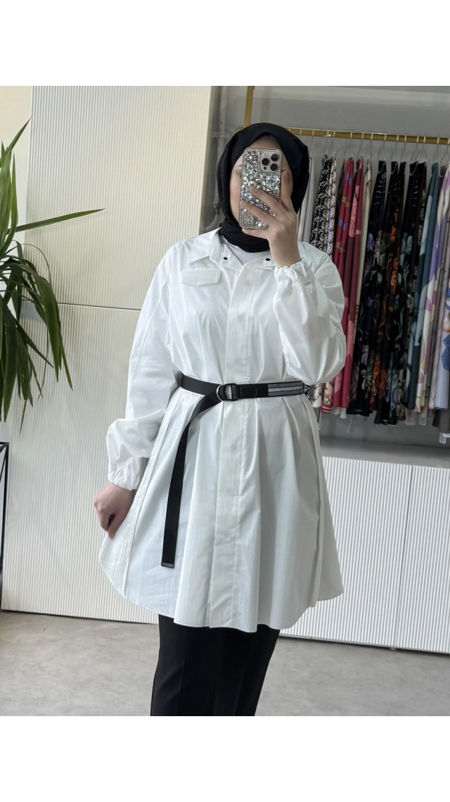 MissWhence 39305 Gömlek Beyaz