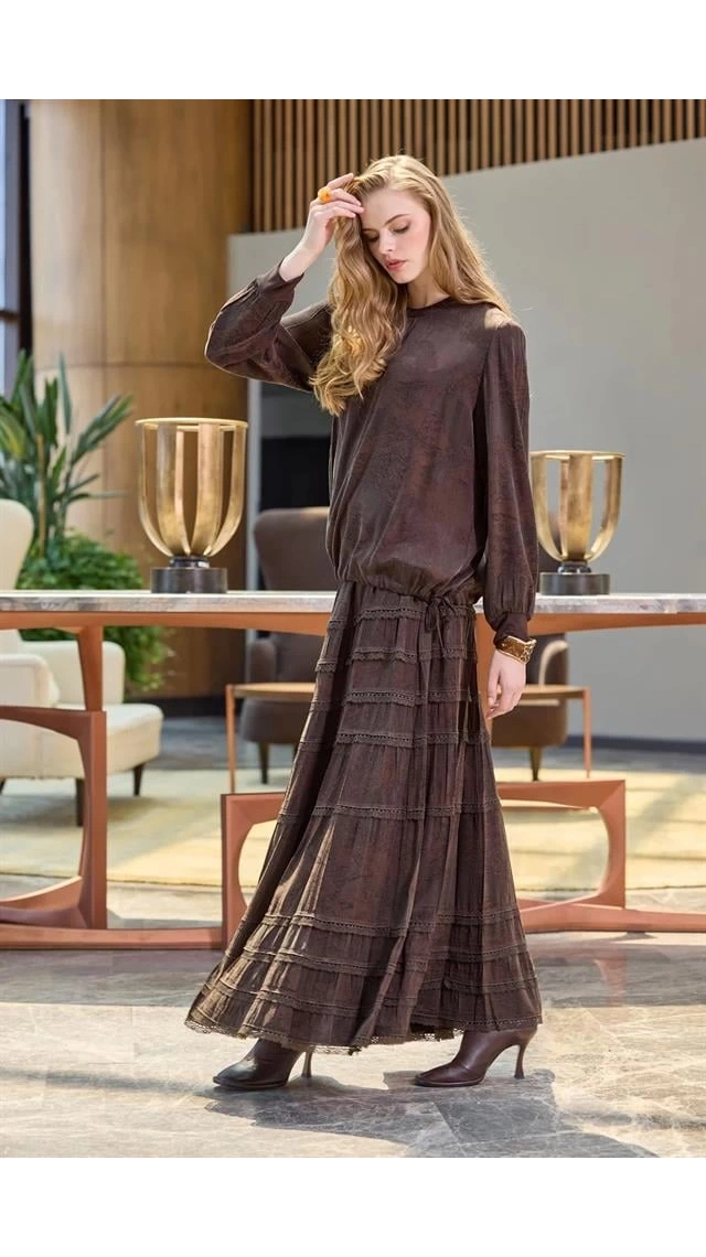 MissWhence 38025 Cupro Dantelli Etek Takım