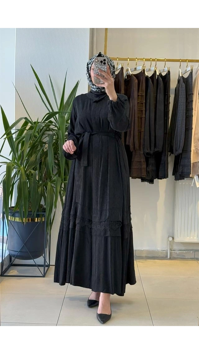 MİSSWHENCE 38528 İPEK FERACE SİYAH