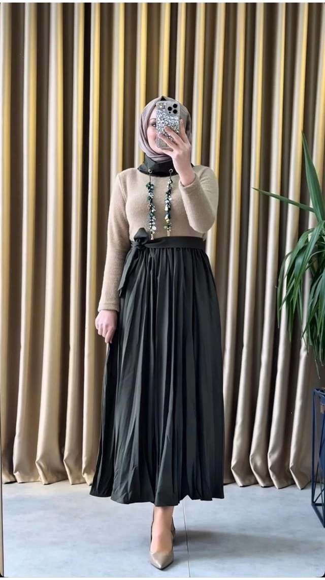 MSM LUMORE DUO ELBİSE CAMEL/HAKİ