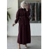 MissWhence 39307 Drape ve Fermuar Detaylı Ceket Etek Takım Bordo