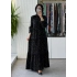 MissWhence 40830 DESENLİ ELBİSE SİYAH