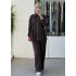 NUSS 1075 PANTOLONLU TAKIM KAHVE