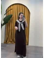Elegance Bağlamalı Modal Elbise - KAHVERENGİ