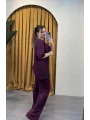 Kısa Kol Modal Shine İkili Takım - BORDO