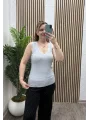 Askılı Triko Atlet - GRİ