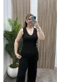 Askılı Triko Atlet - SİYAH