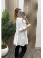 Bella Poplin Beyaz Bluz