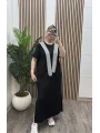 Elegance Modal Bağlamalı Elbise - SİYAH