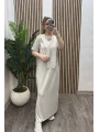 Elegance Modal Bağlamalı Elbise - EKRU