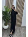 Fermuarlı Shine Elbise - SİYAH