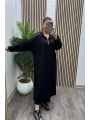 Fermuarlı Shine Elbise - SİYAH