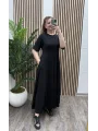 Godeli Modal Cepli Elbise - SİYAH